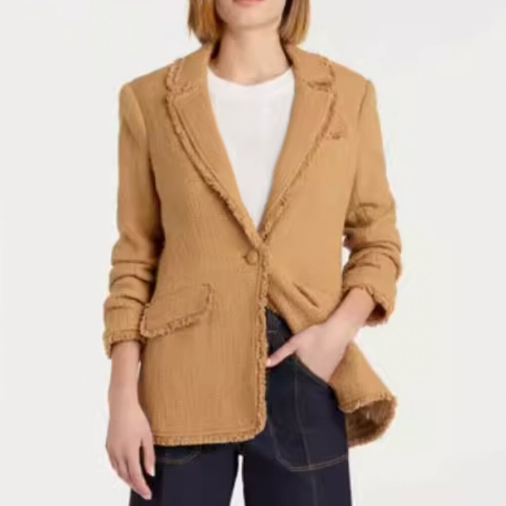 Cinq à Sept Camel Textured Blazer - Picture 2 of 12